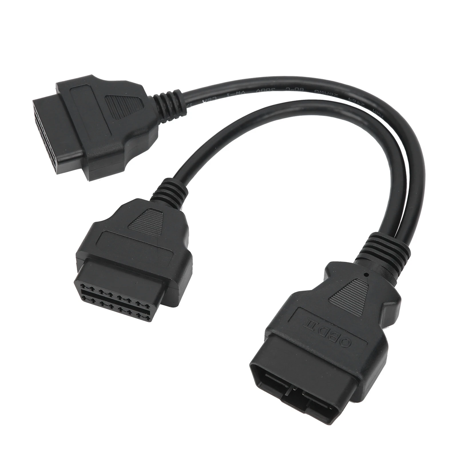 

16‑Pin OBD2 Cable 1‑to‑2 Extension Splitter Car Diagnostic Connector Adapter 11.8in Extension Length