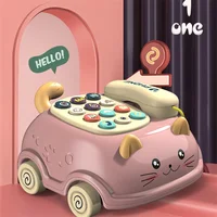 Baby 3-in-1 Musical Phone Toys Toddler Interactive Learning Toy with Lights Cat Telephone Story Early Education Montessori Gift 5