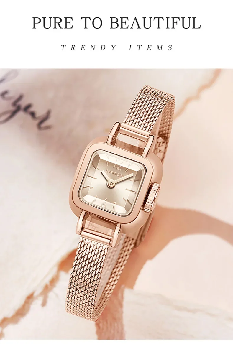 

Sanda Fashion Elegant Design Square casual Dial Waterproof Quartz Movement Business Womenluxury watch 1117 2024 new pattern