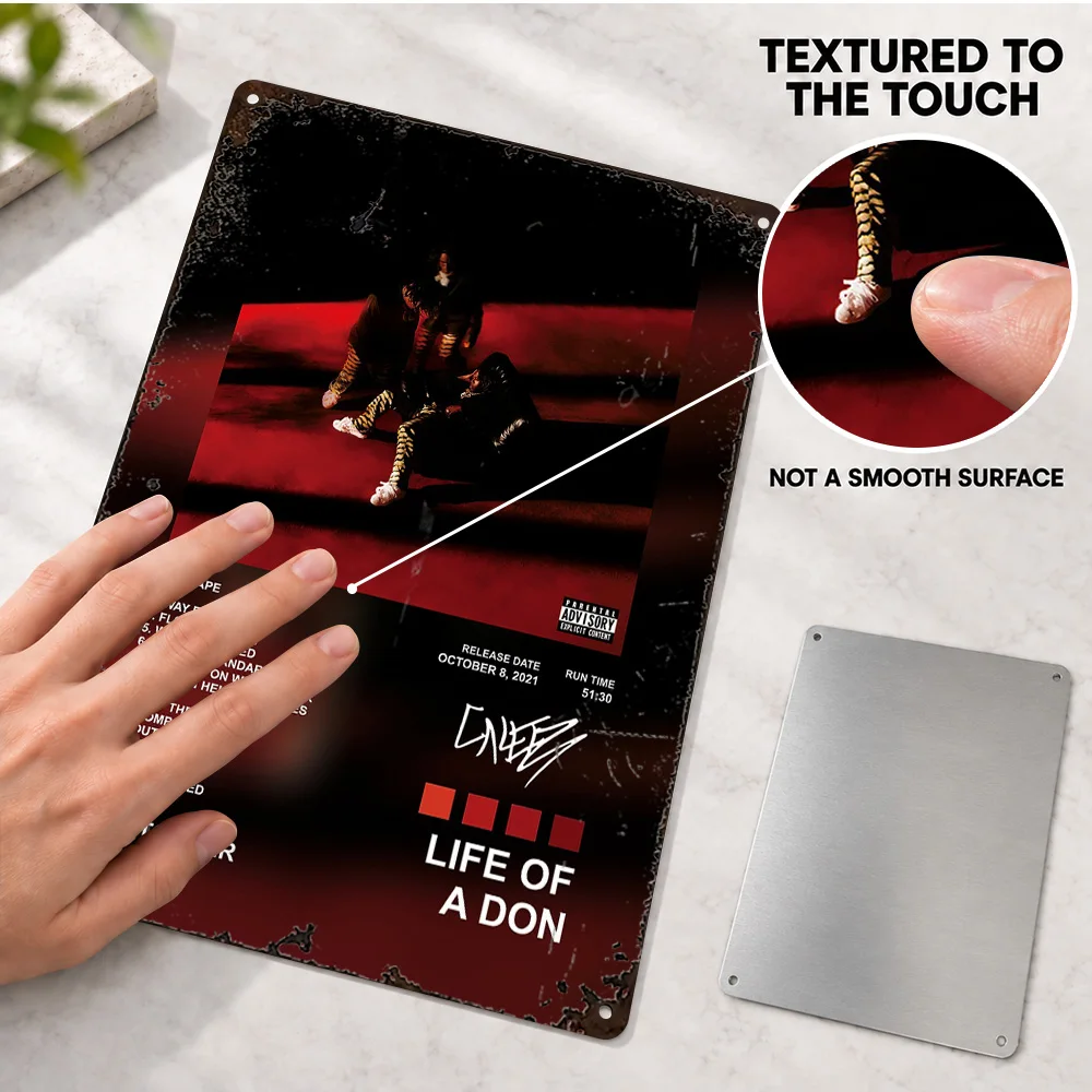 Don Toliver Life Of A Album Aluminum Poster Retro Bold Design Listening Lounge Wall Art Personalized Metal Sign Collector Gift