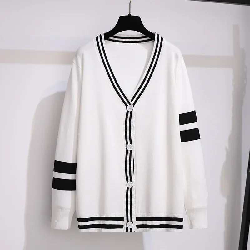 100/150kg 5XL 6XL 7XL Big Size Women Clothing Oversized Women Cardigans Spring Autumn Long Sleeve Casual Loose Knitted Sweaters