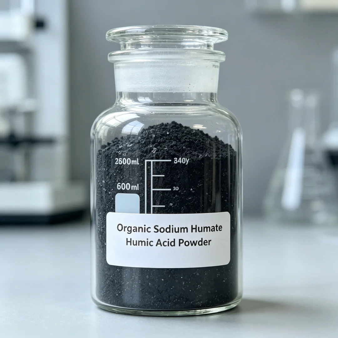 Organic Sodium Humate Humic Acid Powder Trace Elements Fertilizer for Plants, Potted & Hydroponic