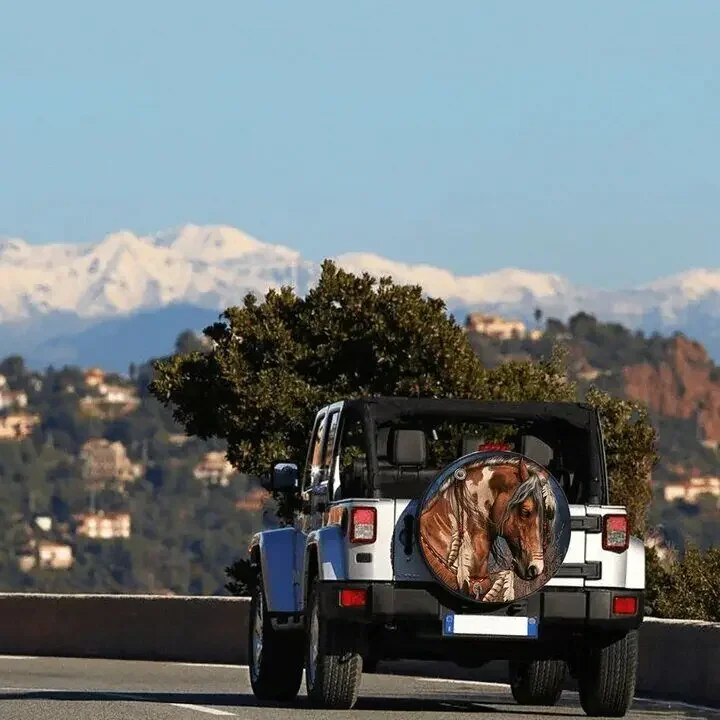 

Wild Horse Spare Tire Cover Native Horse Car Accessories For Camping Travel