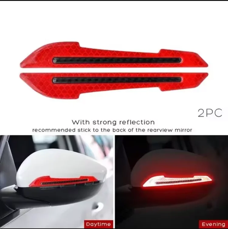 Reflecterende Stickers Waarschuwingsstrip Tape Traceless Beschermende Auto Sticker Waarschuwen Voor Auto-Achteruitkijkspiegel Exterieur Auto-Accessoires