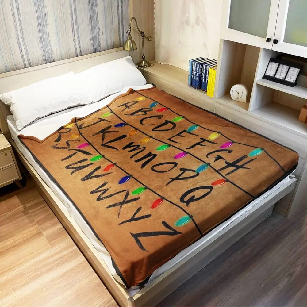 Soft Blanket Cozy Cartoon Alphabet Blankets Super Soft Throws for Living Room Bedroom for Durable Blanket