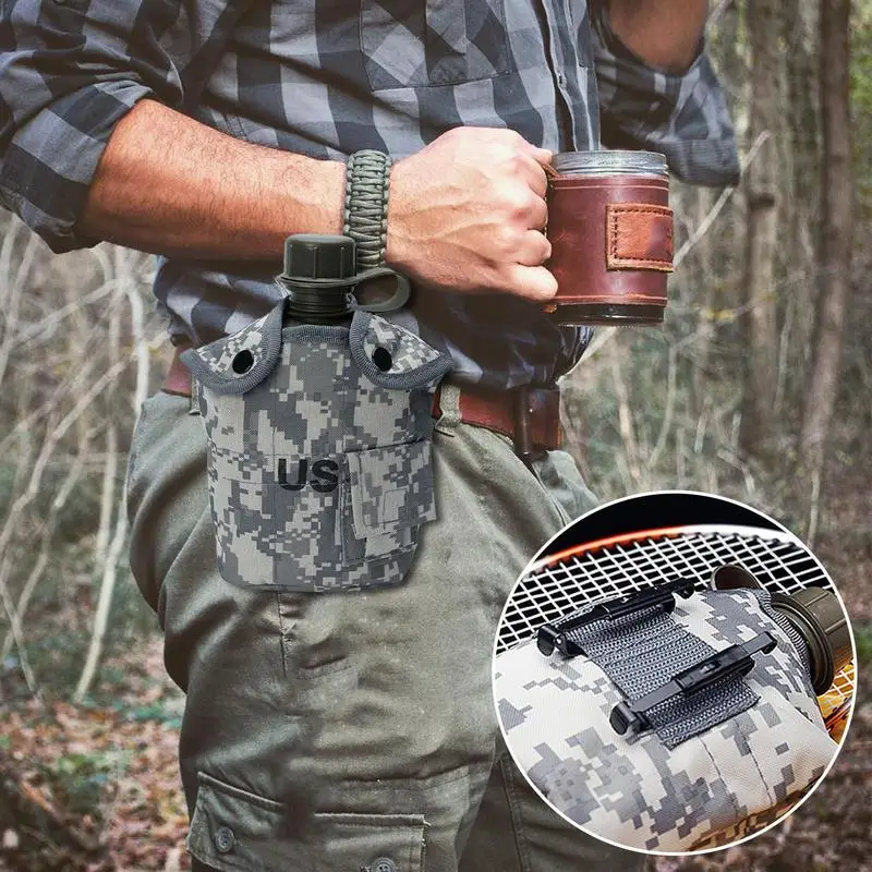 مجموعة مقصف التخييم، مجموعة مقصف السفر متعددة الأغراض، زجاجة مياه مقصف رياضية، زجاجة شرب خفيفة الوزن للمشي لمسافات طويلة والتخييم