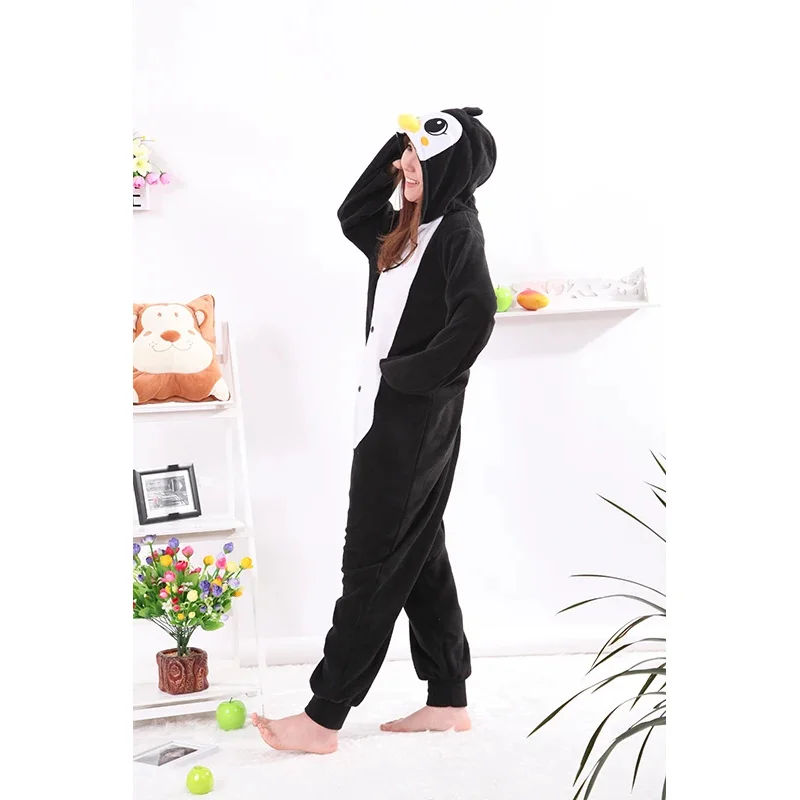 

Anime Cosplay Kigurumi Penguin Black Onesies Unisex Sleepsuit Adult Pajamas Cosplay Costumes Animal Onesie Sleepwear Jumpsu 72th