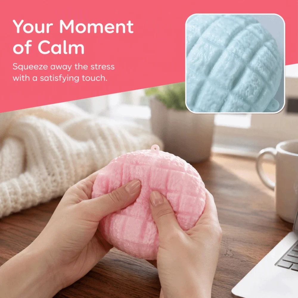 Food-Shaped Pineapple Bun Squishy Non-Bounce Moldable Noodle Squeeze Toys Crunchy Soft TPR Sensory Fidget Ball Kid Adults