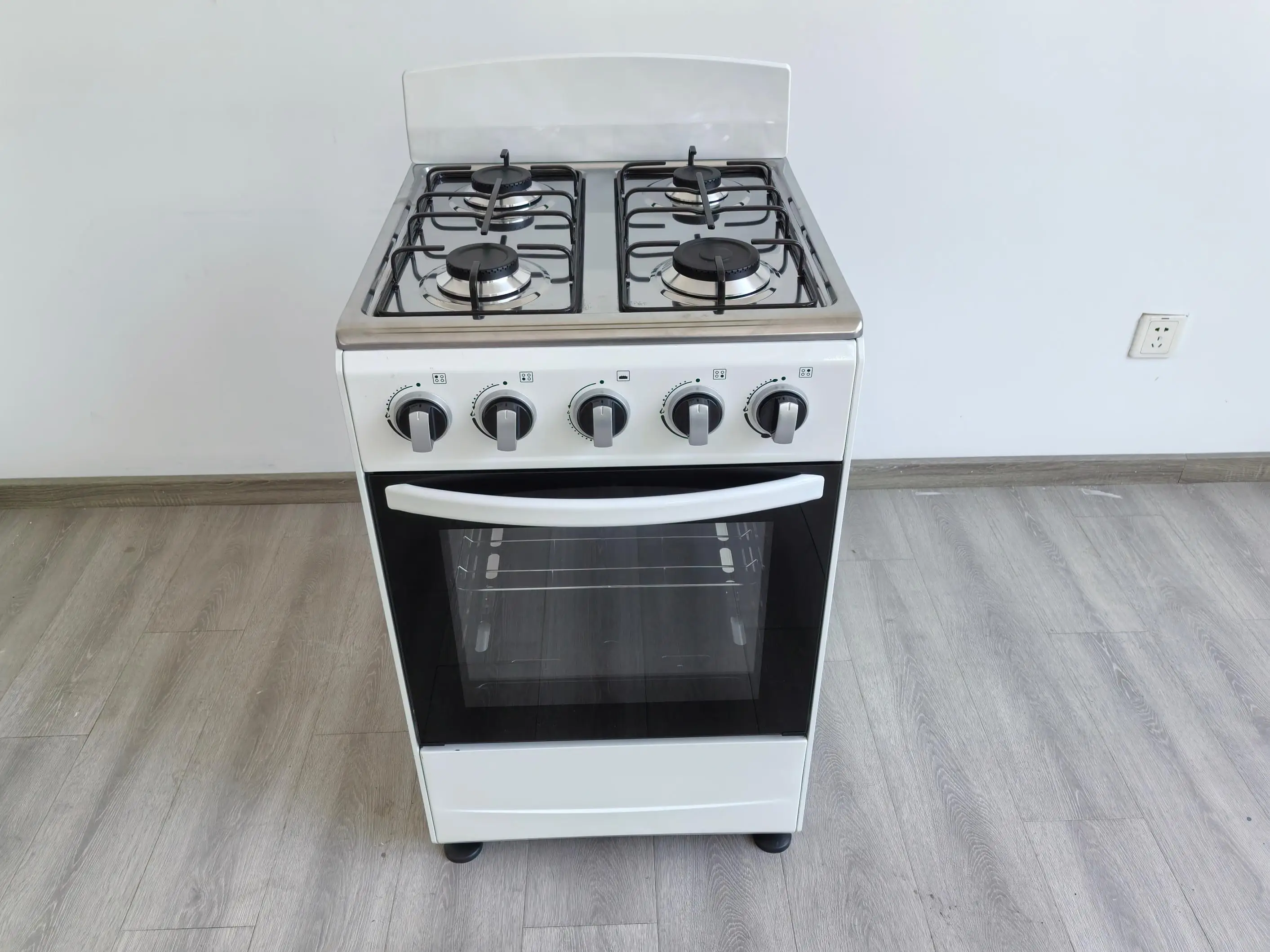 Freestanding Stainless Steel Single Hot Plate Oven Stove White Gas Burner for Hotel Home Easy Clean Air Fryer
