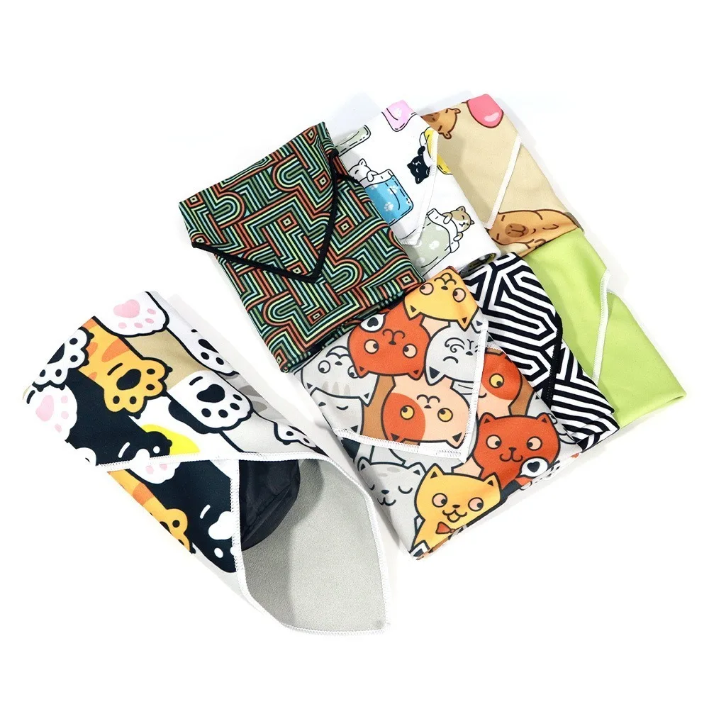 50*50cm Lens Protector Cloth Folding Self-adhesive Camera Protection Wrap Hundred Patch Cloth Square Cosmetic Storage Bag
