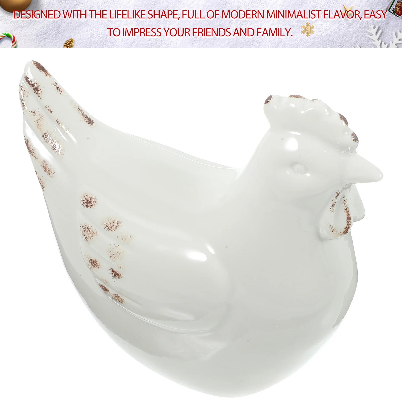 

Ceramic Hen Sculptures Desktop Craft Decoration Modern Minimalist Design Vivid Style Home Office Festival Birthday Gift