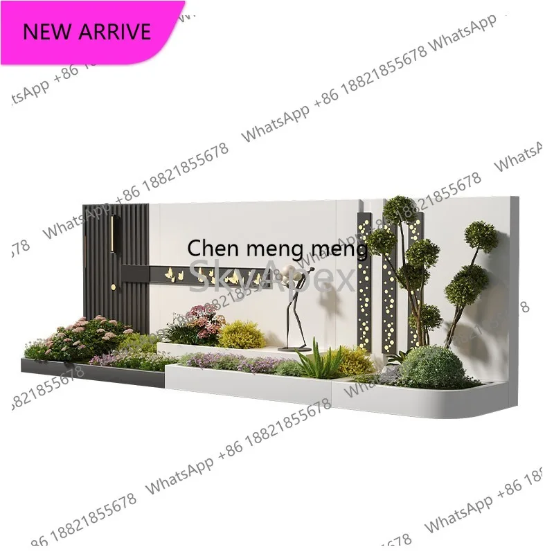 

CC Custom Stainless Steel Outdoor Water Curtain Wall Running Water Screen for Courtyard Villa Fence Partition Planting Box