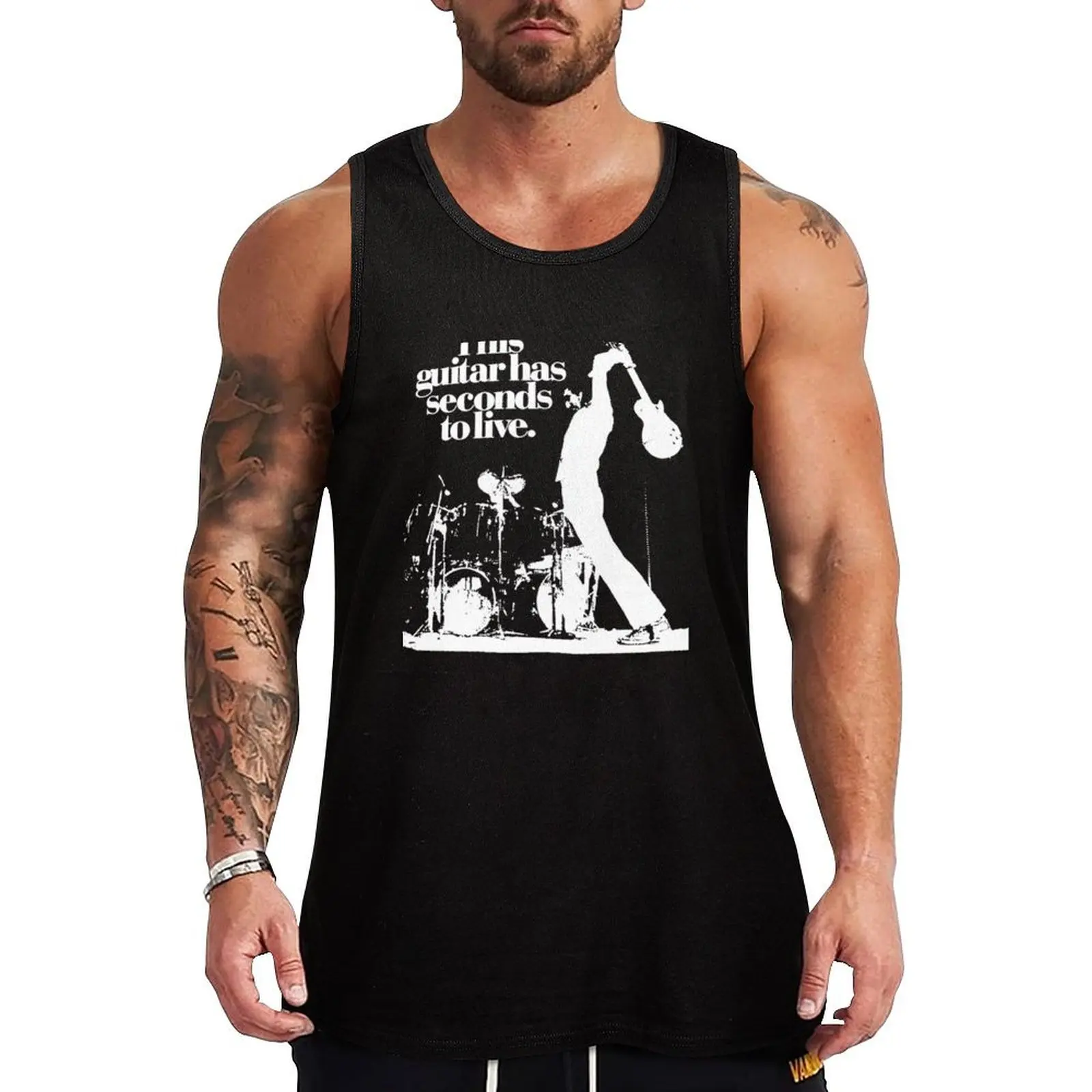 Pete Townshend The Who This guitar has seconds to live Rock Music legend Guitar Tank Top vest for men Sports shirt man