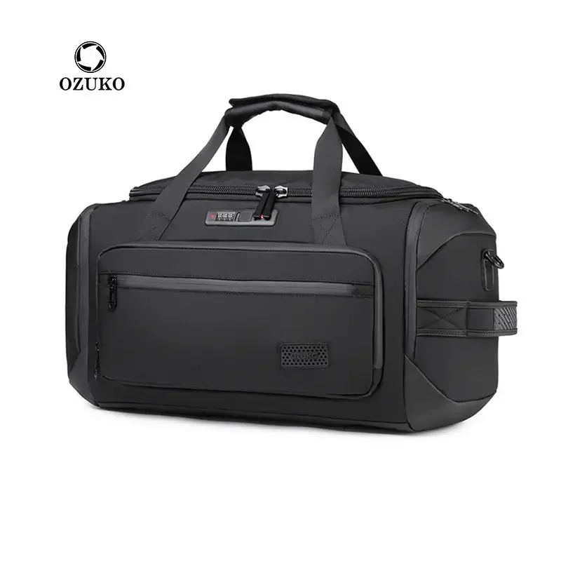 OZUKO Tragetaschen, intelligente Handtaschen, große Kapazität, Handgepäcktaschen, Herren, Business-Reisetasche, Schultertasche, Outdoor, Wochenende, wasserdichte Tasche