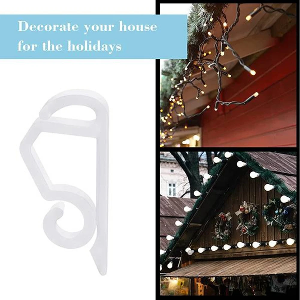 크리스마스 장식용 방수 야외 조명 클립, 옥상받이 걸이용 크리스마스 조명 클립