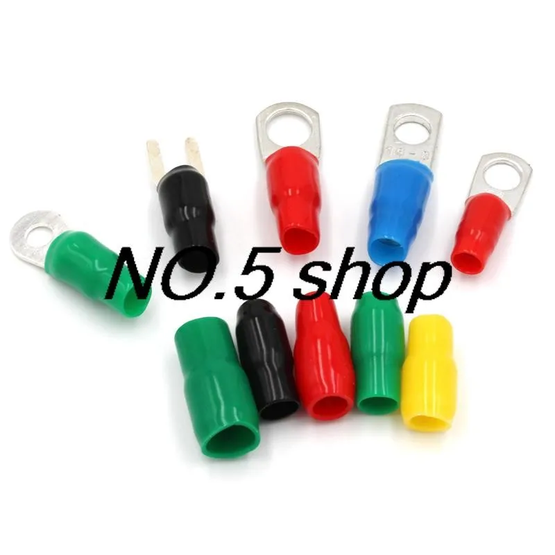 100Pcs V38 35mm² Cold Pressed Bare Terminal Insulation Flexible Casing Terminal Sheath Multicolor