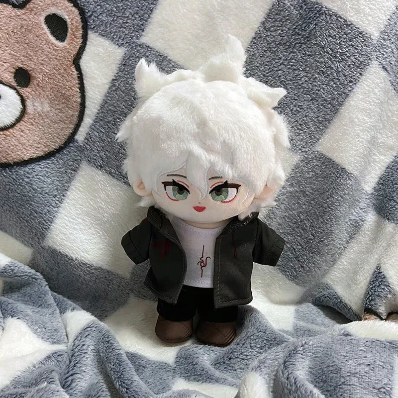 Anime Danganronpa Nagito Komaeda Plush Doll Stuffed Toy Plushies Dress Up Clothing Anime Figure Toys Birthday Gifts 20cm/8