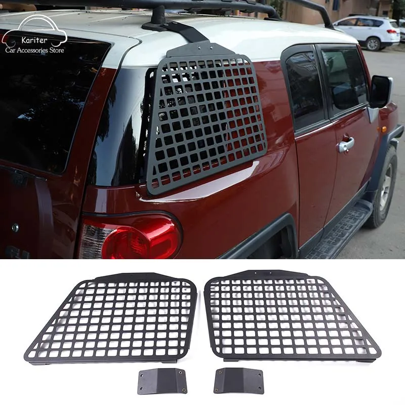 

For Toyota FJ Cruiser 2007-2021 Aluminum Alloy Car Rear Side Window Glass Armor Protective Decoration Frame Cover Accessories