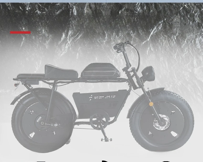 48V 400W 46AH Adult Vintage Electric Motorcycle Aluminum Full Suspension with 46AH Fat Low Price Ebike