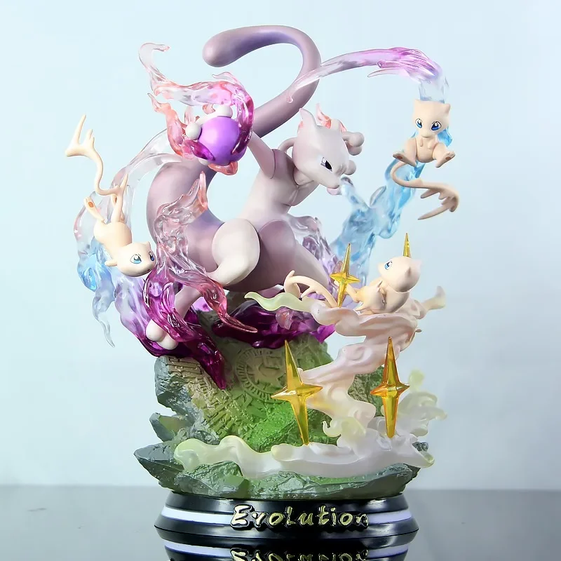 Modèle de figurine d'anime Pokémon Mewtwo Pet, Statue Shoous, Elfe, Périphérique, Décoration de bureau, Ornements, Cadeau d'anniversaire, Jouets, 26cm