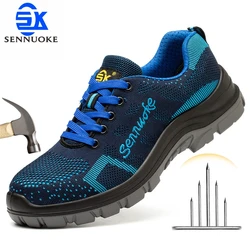 Fashion Safety Shoes Steel Toe Shoes Men  Work Sneakers Safety Tennis   Industrial  Protection For The Feet