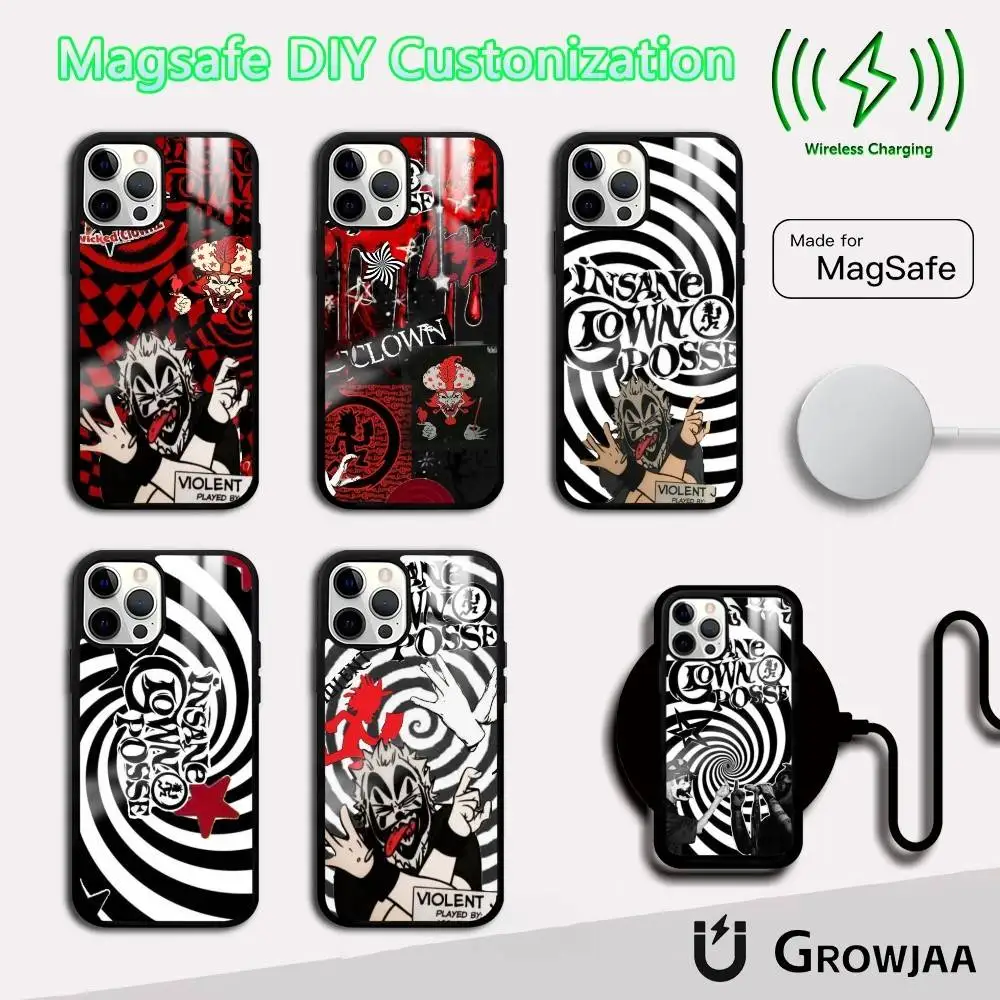

I-Insane Clown Posse Band Phone Case For IPhone 16 15 14 13 12 11 Pro Max Plus Mini Magsafe Mirror Wireless Magnetic Funda
