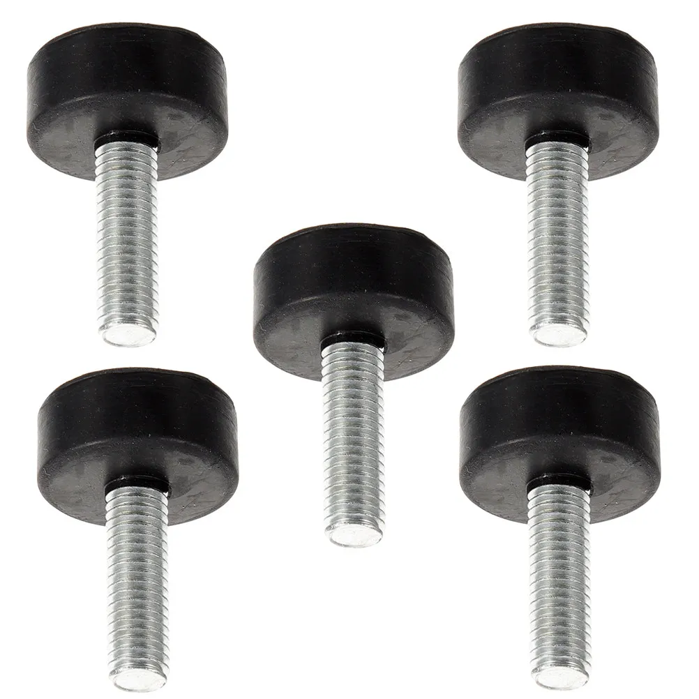 5Pcs Adjustable Rubber Furniture Leveling Feet with Screws for Tables Cabinets Chairs Outdoor Indoor Use Shock Absorbing