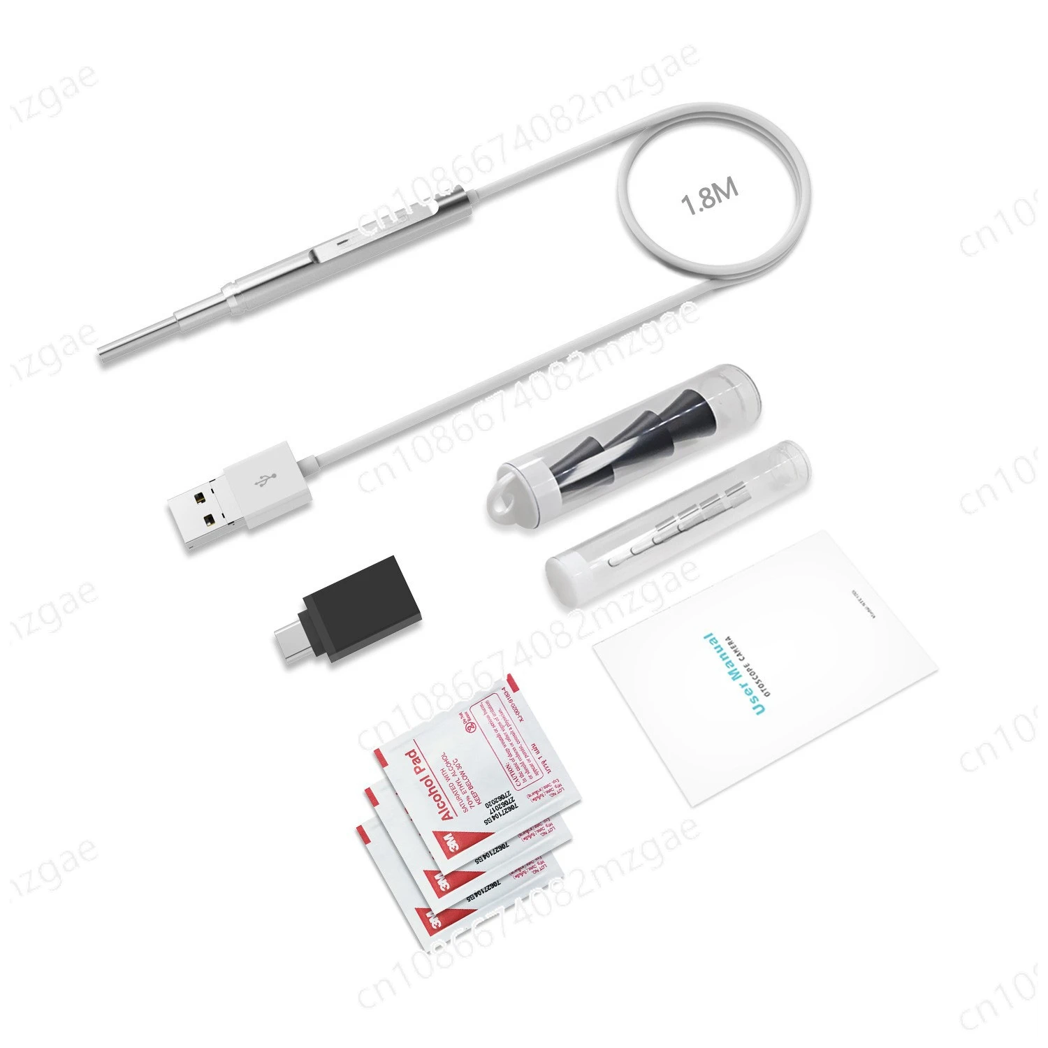 

Визуальный ушной совок 4,3 мм USB-эндоскоп высокого разрешения для ушного канала, светящийся визуальный водонепроницаемый