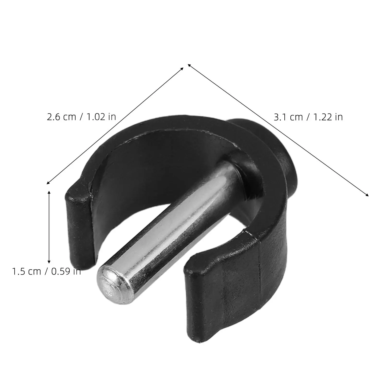 4Pcs Toilet Stool Locking Clamp Adjustable C-Shape Clip for 22Mm Tubes Walker Crutch Accessories Nonslip Walking Stick C Buckle