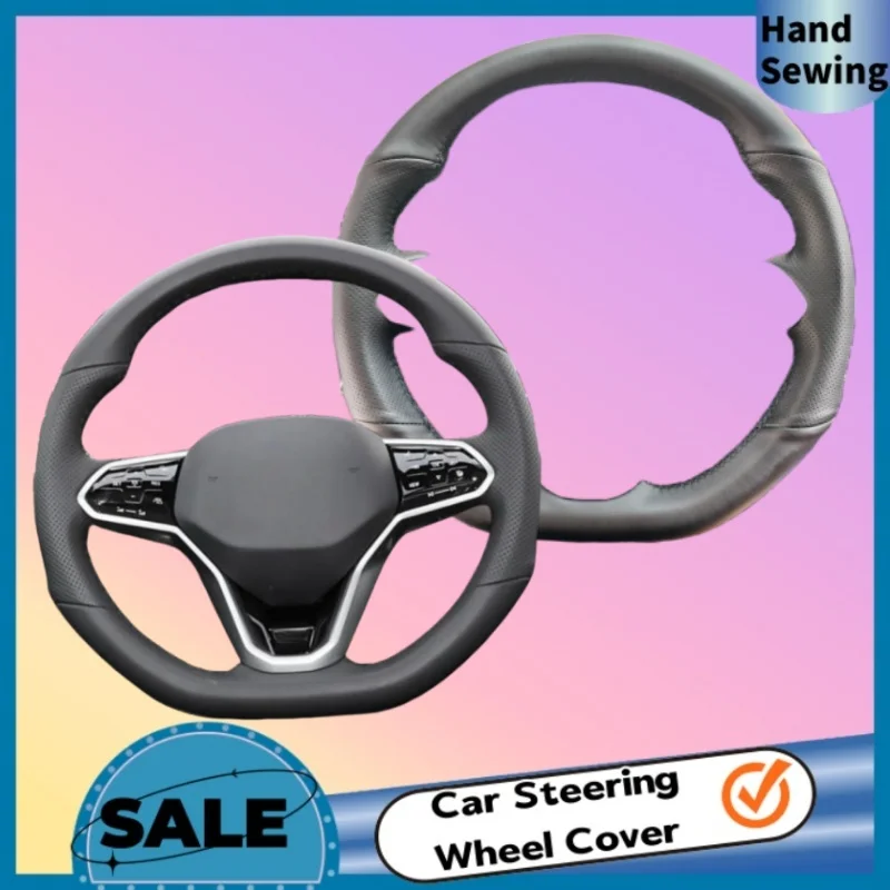 

DIY Abrasion-resistant Breathable Microfiber Leather Steering Wheel Cover For Volkswagen Polo Plus 2011-2024 Accessories
