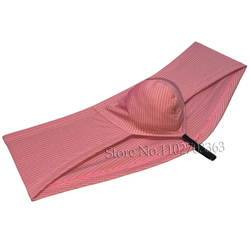 Men's Solid Boxershorts Bikini Briefs Underwear Sexy Male Thong Bulge Pouch Comfortable Sissy Panties Micro Bottoms 1/2 Buttocks