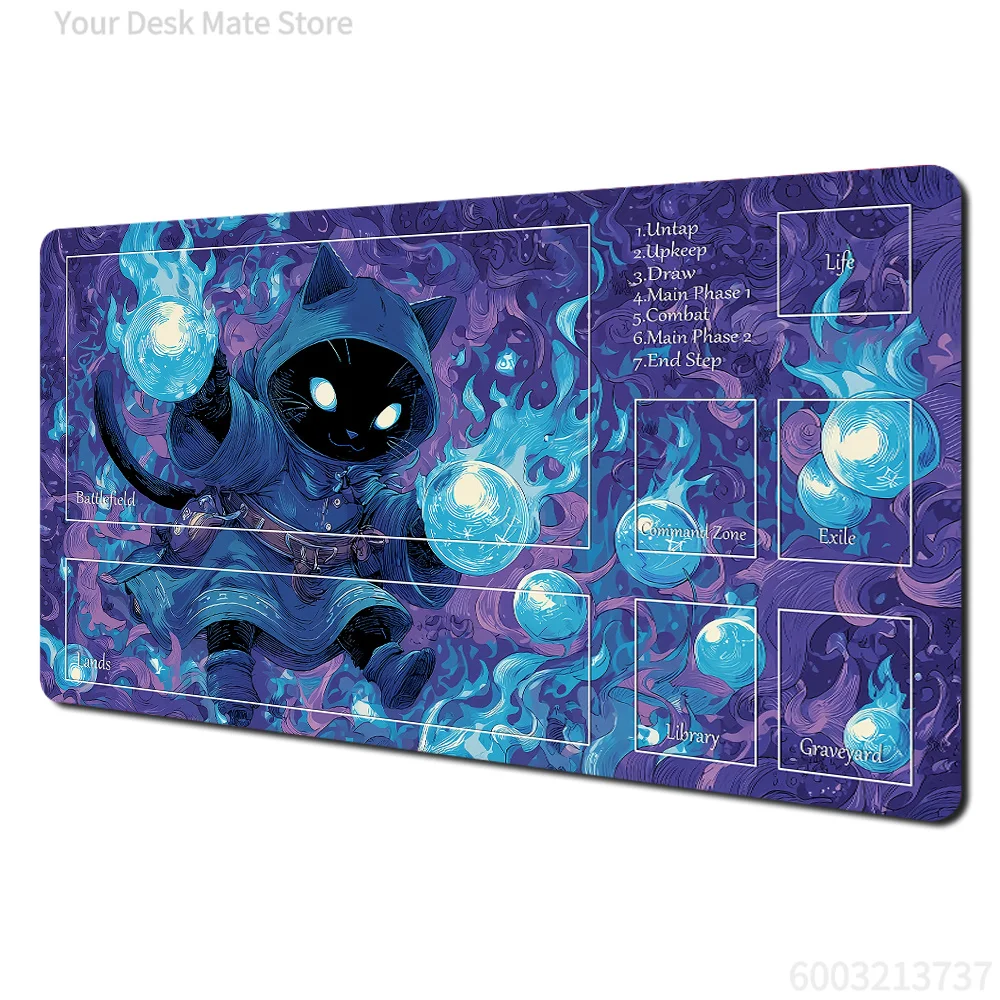 Magic Card Playmat MTG Playmat Rabbit Archer Raccoon Non-Slip Stitched Edge Gathering Gaming Mats Tapete Magic MTG Card Pad