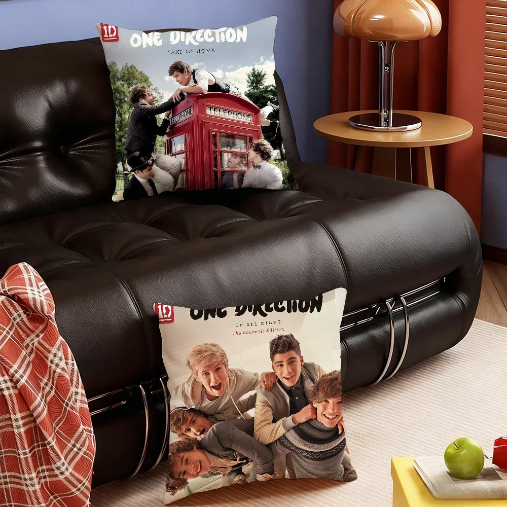 Band O-One D-Direction-S cushion cover Soft Smooth Hidden Zipper Washable Decorative Couch Office Housewarming Gift