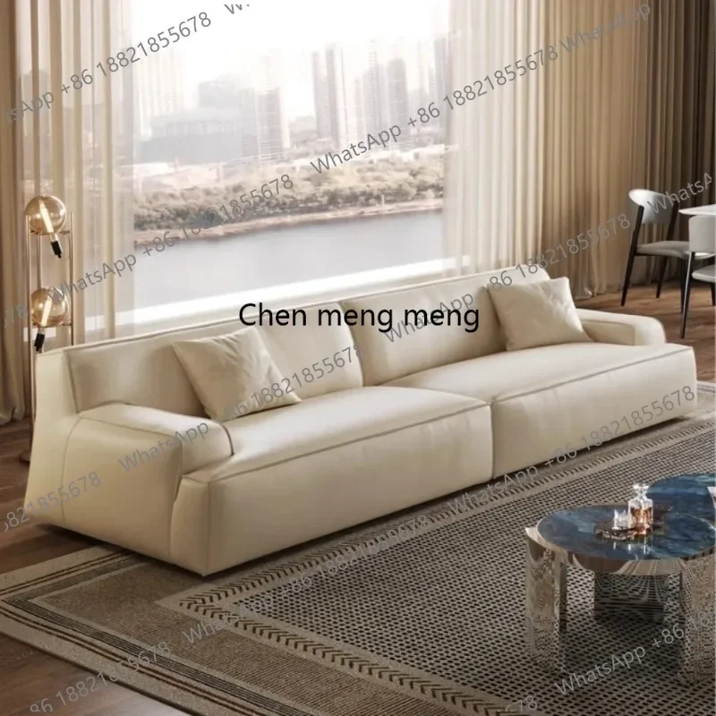 Q178 Luxury UpgraderElegant Italian Leather Sofa Perfect Contemporary Minimalist Interiors Canape Salon Home Accessories Home De