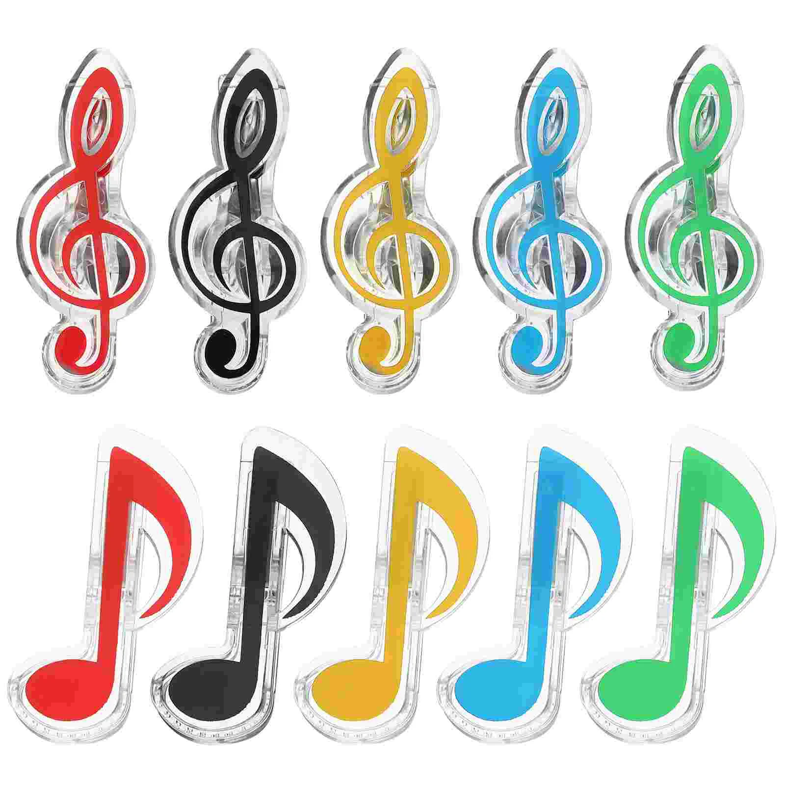 20 Pcs Music Note Folder Gifts Bookmark for Paper Clip Stationery Clips Page Holder Class Accessories Piano Bookmarks