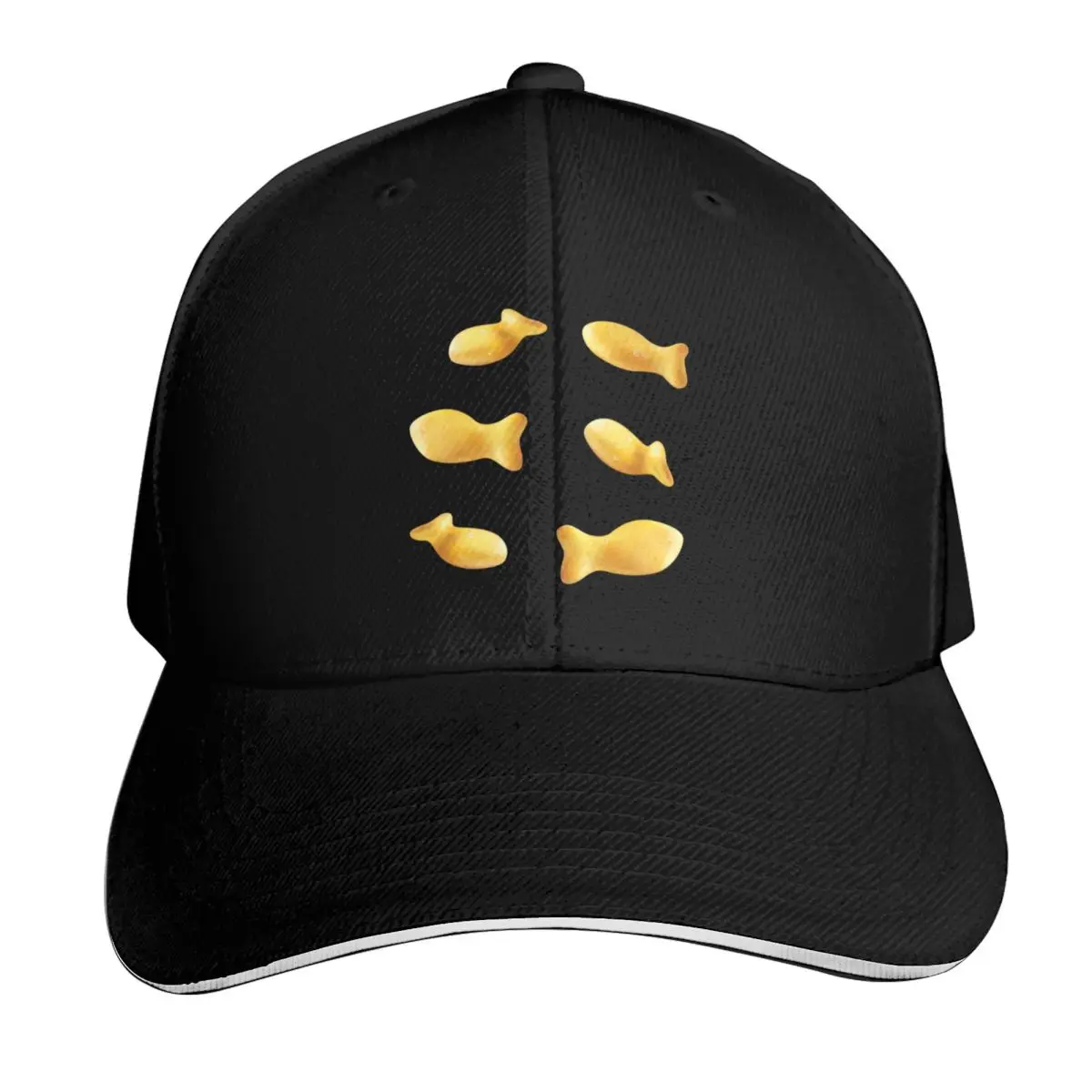 Goldfish Cracker Biscuits Pack Baseball Cap Gift for Him Her Casual Daily Wear Quick Dry Performance