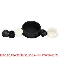 HP-22/25/26/28/30/32/35/38/40/45/50/60/65/70 Bore Nylon Plastic End Cap Grommet Snap-On Insert Cover Panel Drill Hole Plug Bung