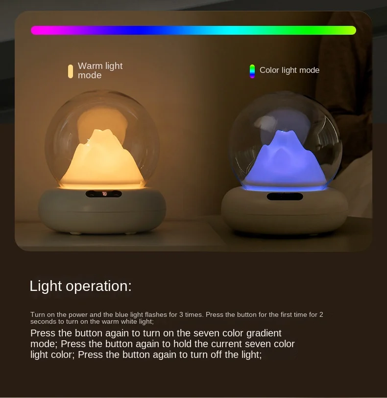 2l電気空気加湿器,USB,常夜灯,カラフルな雰囲気ランプ,アロマテラピー,デスクトップ