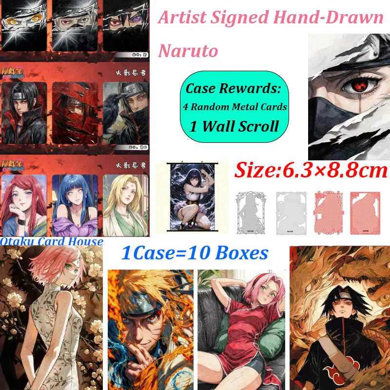 New Naruto Anime Limited Edition Hand Drawn Original Artwork Artist Autographed Collectible Cards Full Case Bulk Wholesale
