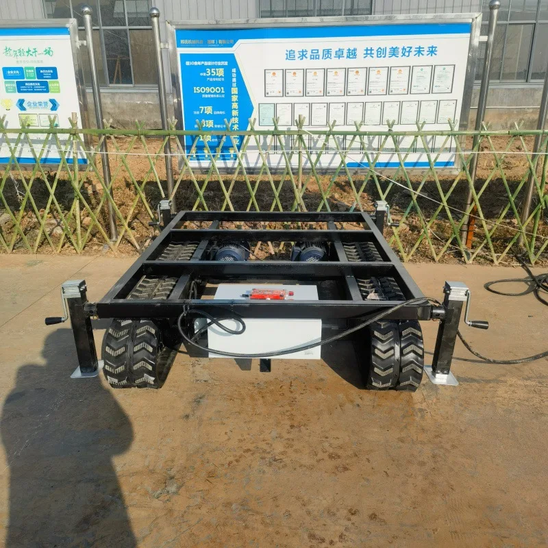 Electric remote control track chassis, non-slip and wear-resistant, all-terrain adaptation, stable load, track walking assembly