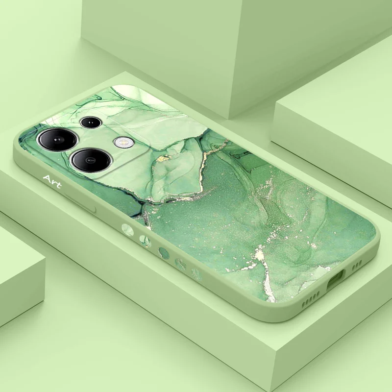 

Marble Texture Phone Case For Xiaomi Redmi Note 13 12 12S 11 11S 10 10S 9 9S Pro Plus 4G 5G Liquid Silicone Cover