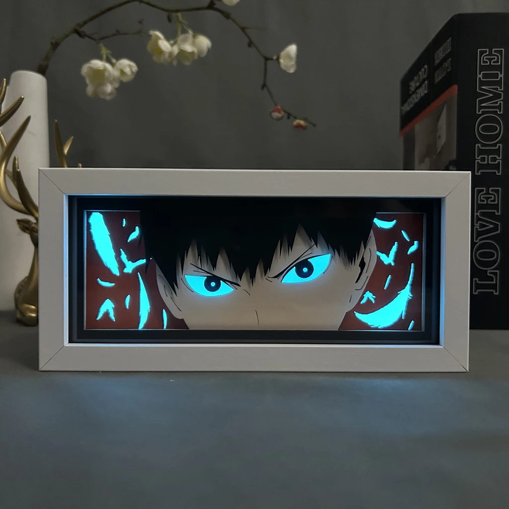 

Paper Cut Anime Light Box Haikyu Tobio Kageyama for Bedroom Decor Birthday Gift Manga Shadow Box Desk Table Lamp Lightbox Haikyu