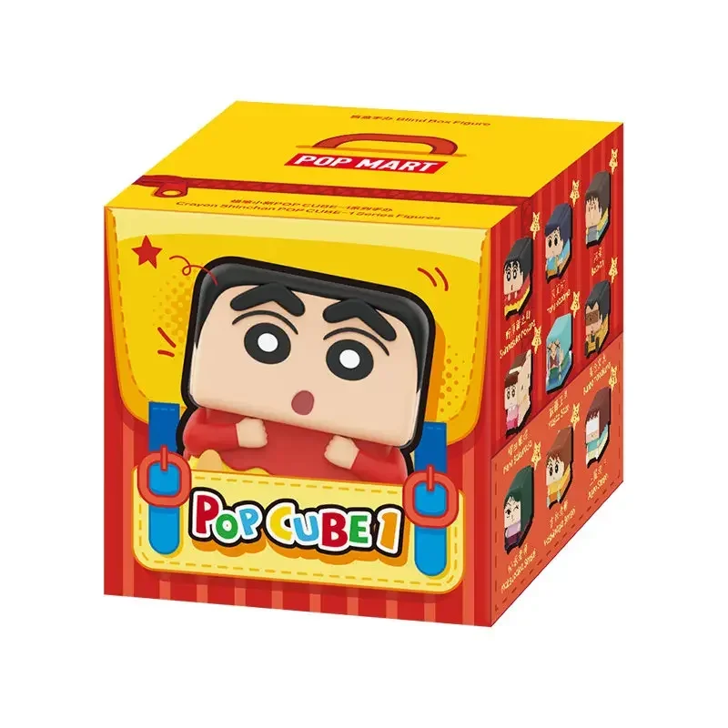 

POP MART Crayon Shinchan POP CUBE-1 Series Blind Box Mystery Box Caixa Sorpresa Girls Anime Figures Cute Model Birthday Gift