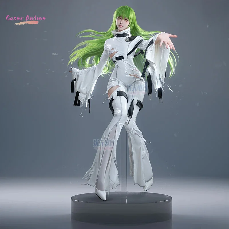 

Anime Code Geass C.C.Cosplay Constrained clothing PU leather Costume Uniform Halloween Party for Women Men Carnival