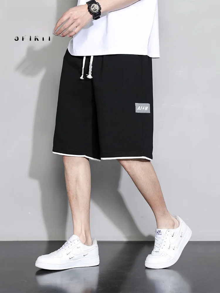 

Men's Summer New Sle Ice Silk Qui Dry Thin Spor Casual Mid-Length Five-Quarter Pants Loose Fit Polyester Fiber