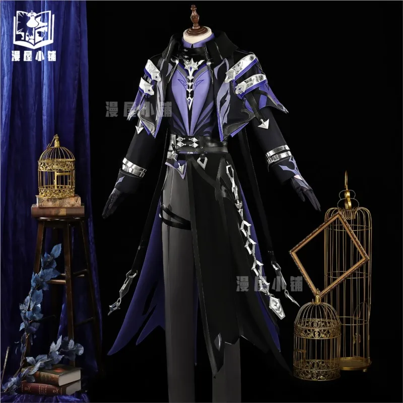 كيريل تشودوميروفيتش فلينز جينشين تأثير تأثيري حلي شعر مستعار موحد لعبة كوس الزي حفلة الهالوين الرجال كرنفال