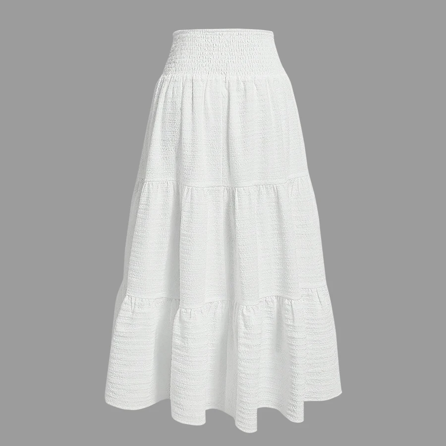 Girls’ Fashionable and Simple Pure White Summer High-Waisted Multi-Layered Cake Skirt. Girls’ Elegant and Playful Ladylike Outfit. Suitable for Going Out, Home Wear, Daily Wear, Skin-Friendly, Comfortable Travel Clothing 5 Girls' Fashionable and Simple Pure White Summer High-Waisted Multi-Layered Cake Skirt. Girls' Elegant and Playful Ladylike Outfit. Suitable for Going Out, Home Wear, Daily Wear, Skin-Friendly, Comfortable Travel Clothing 5