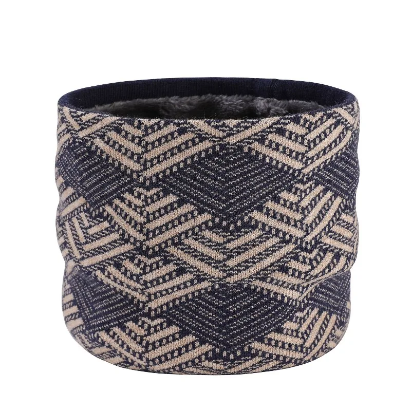 Soft Winter Warm Neck Cover Scarf Men Women Double Layer Thickened Pullover Plaid Fleece Neck Warmer Gaiter Outdoor Skiing