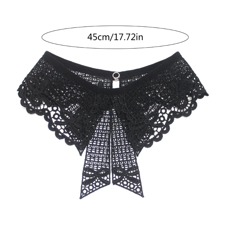 S1Y1 Embroidery Lace Neckline Fake Collar Womens Fashion Clothing Accessories