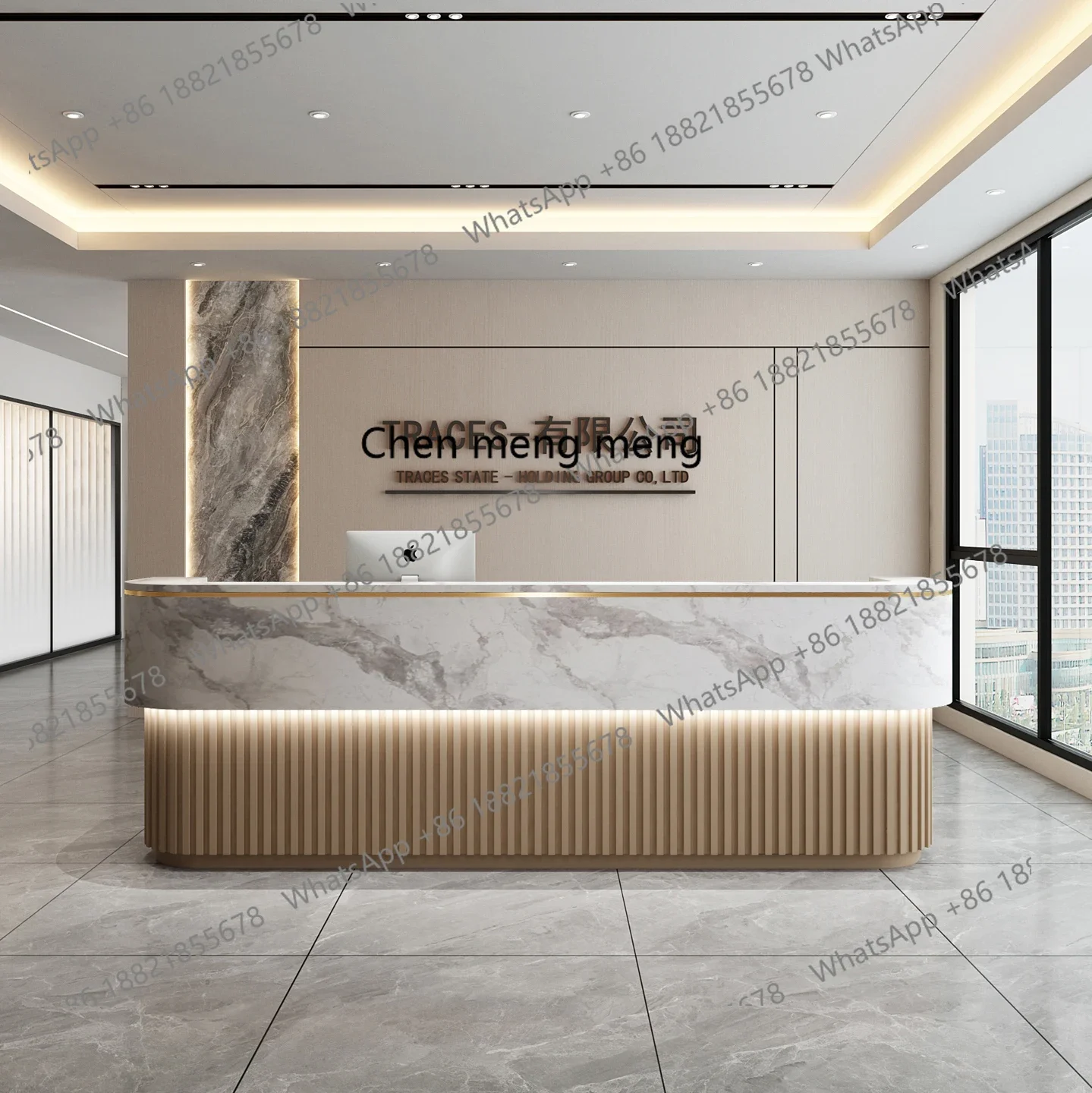 X188 Modern simple company Reception desk Hotel bar table Beauty salon checkout page Consultation desk
